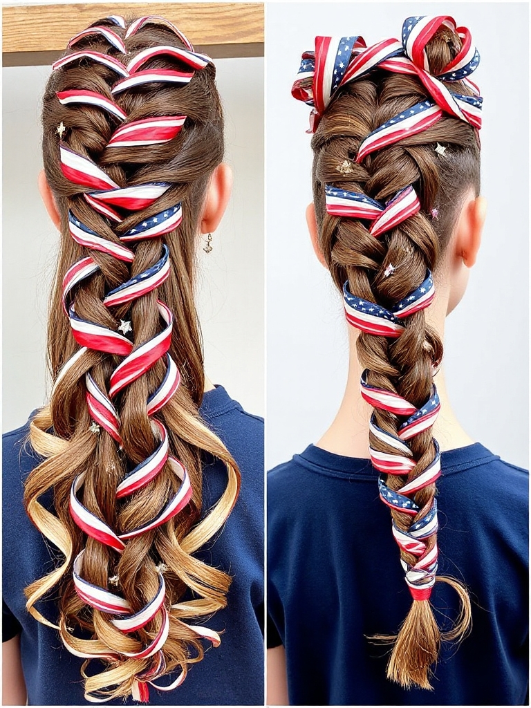 festive patriotic hair accents