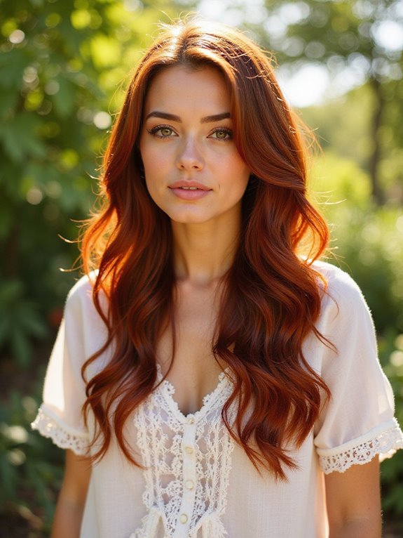 intense copper layered hairstyle