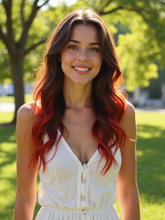 intense red hair underlayers