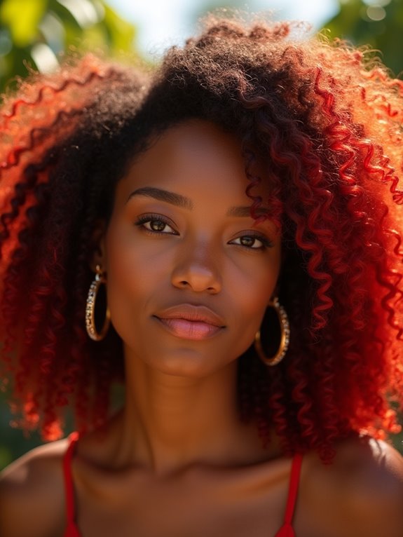 fiery red ombre style