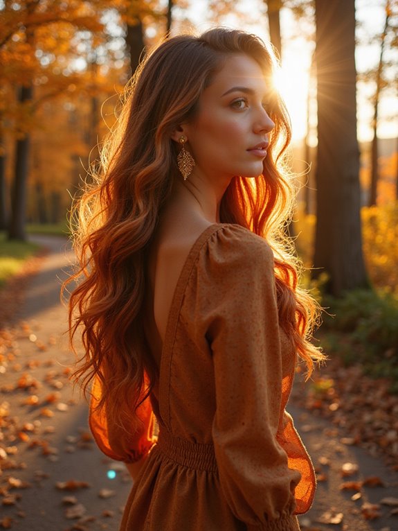 fiery sunset hair colors