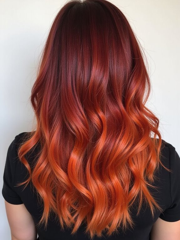 fiery sunset hair transformation