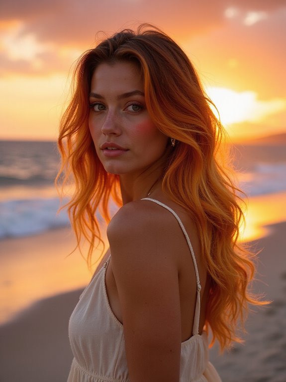 fiery sunset hair transformation