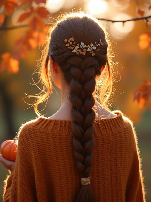 fishtail braid with wood