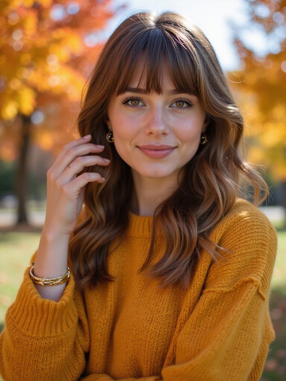 flirty bangs enhance round faces