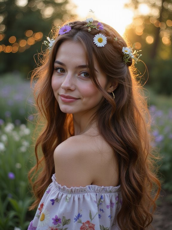 flirty braided crown hairstyle