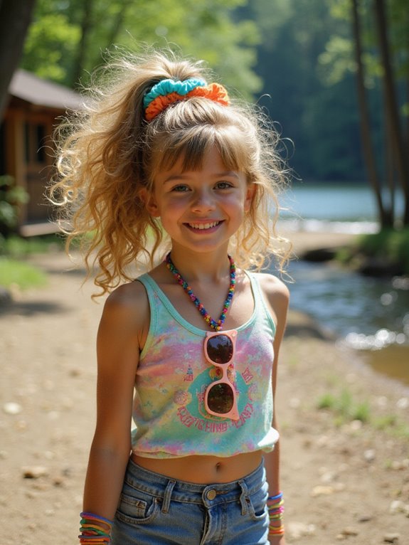 flirty summer camp ponytails