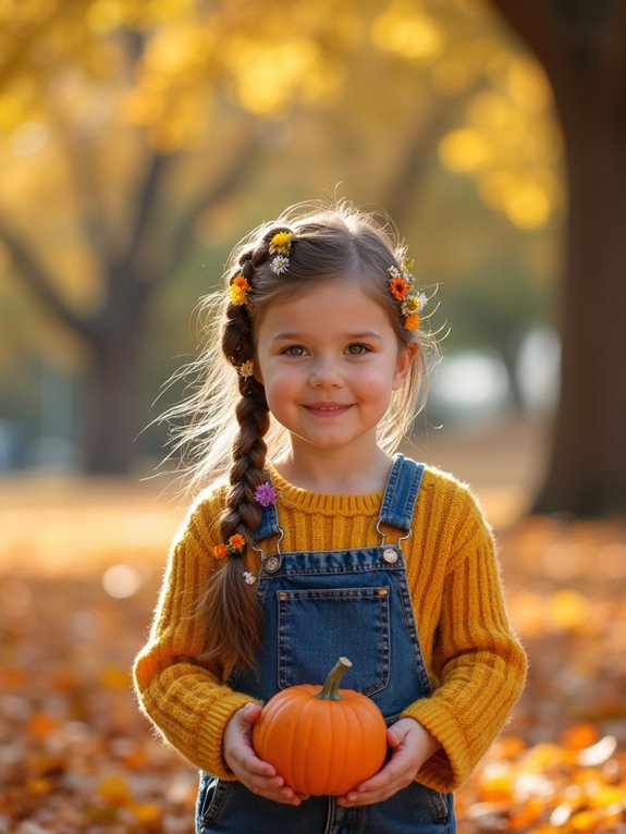 floral accents for braids