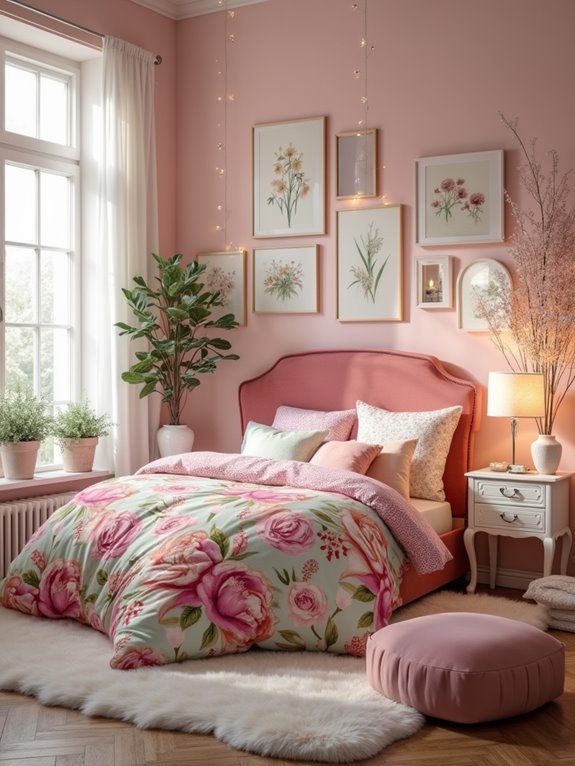 floral accents for vibrant bedrooms