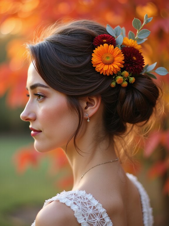 botanical accessories for fall updos