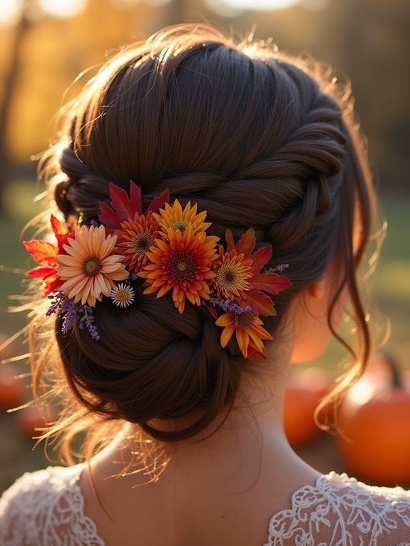 floral romantic hair updo