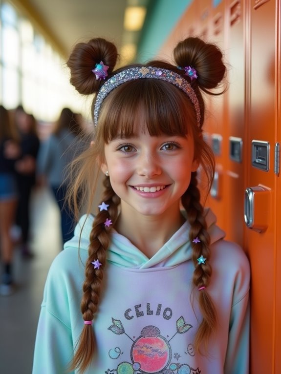 fun playful space buns