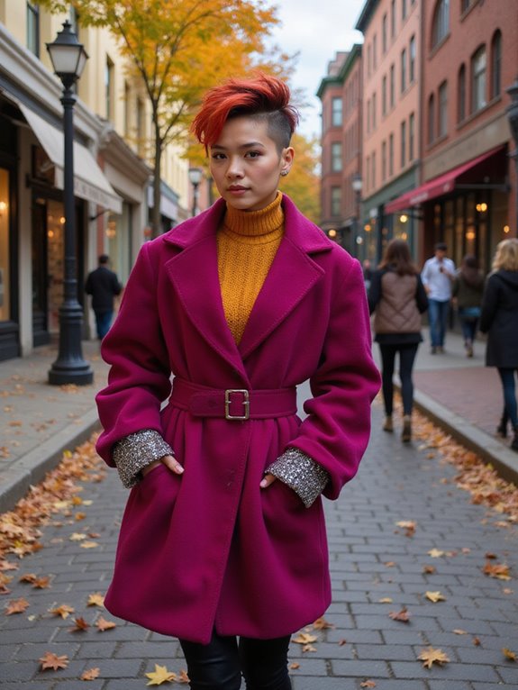 funky pixie cuts statement coats