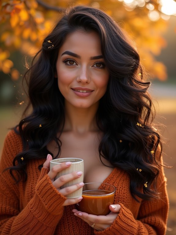 glamorous curling wand technique