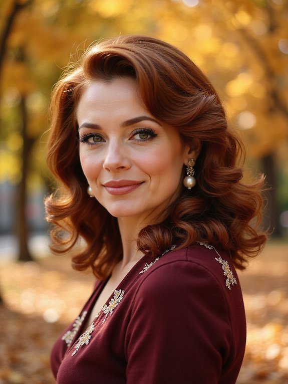 glamorous retro curls styling