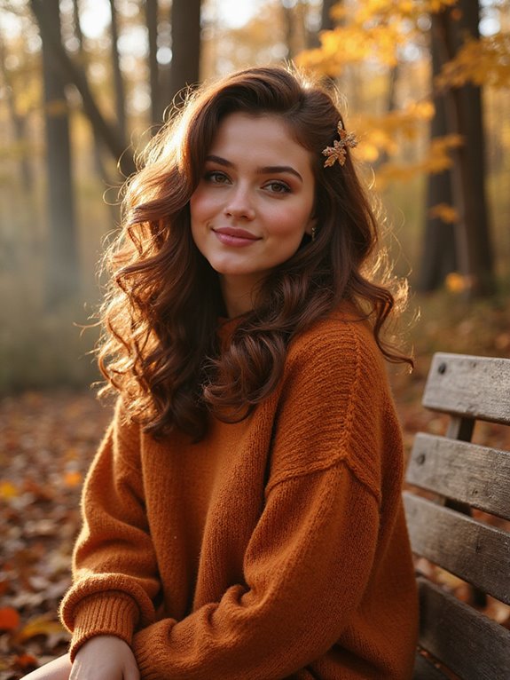 glamorous side swept curls