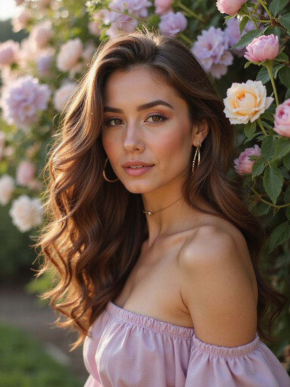 glamorous side swept waves