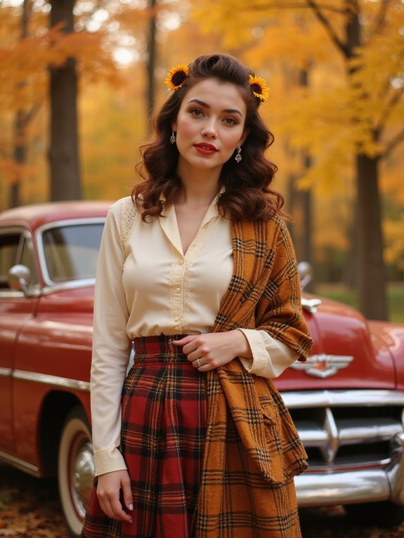 glamorous vintage curls and makeup