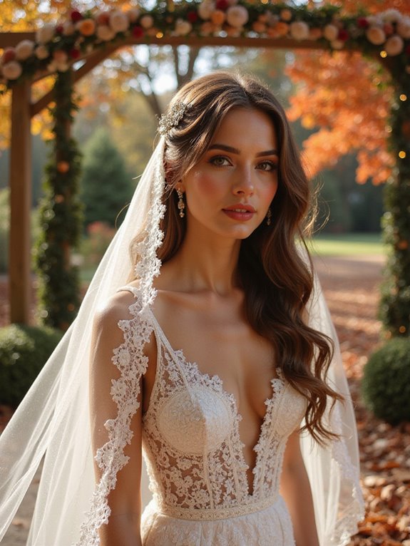 glamorous waves elegant veil