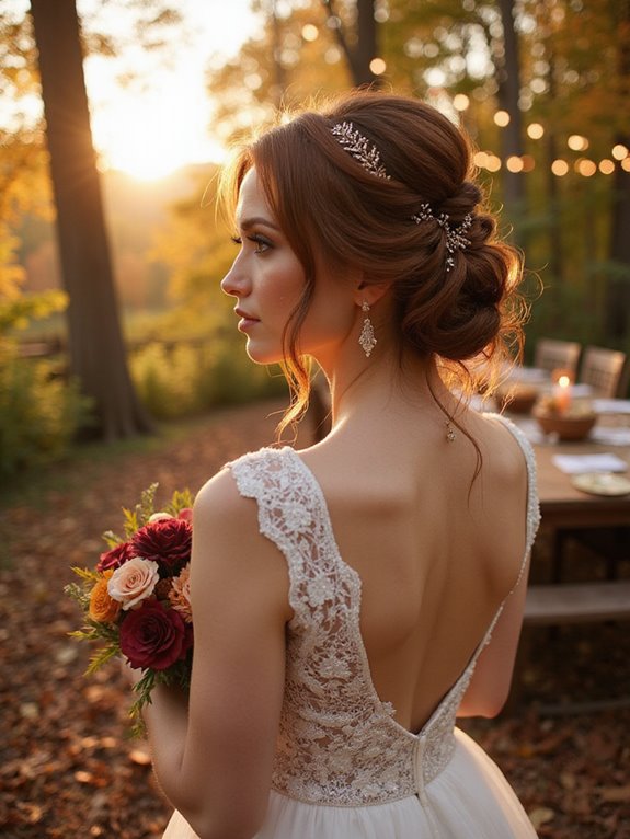 glitter enhanced elegant updo