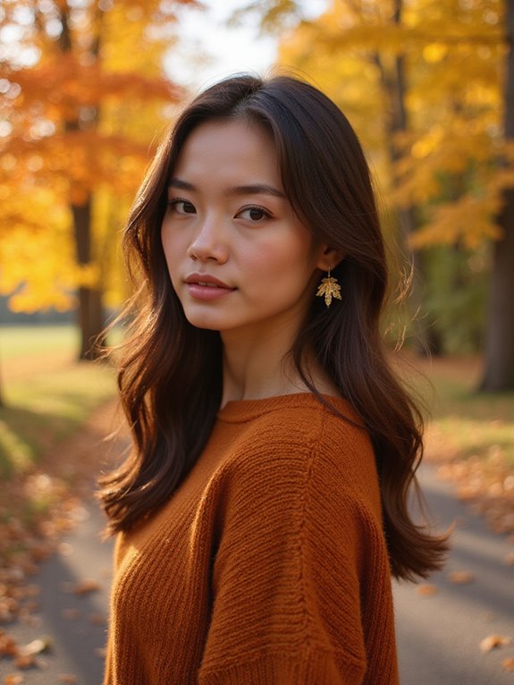 glossy straight hair styling