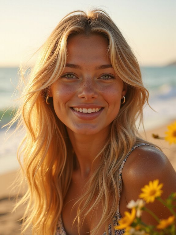 golden blonde summer look