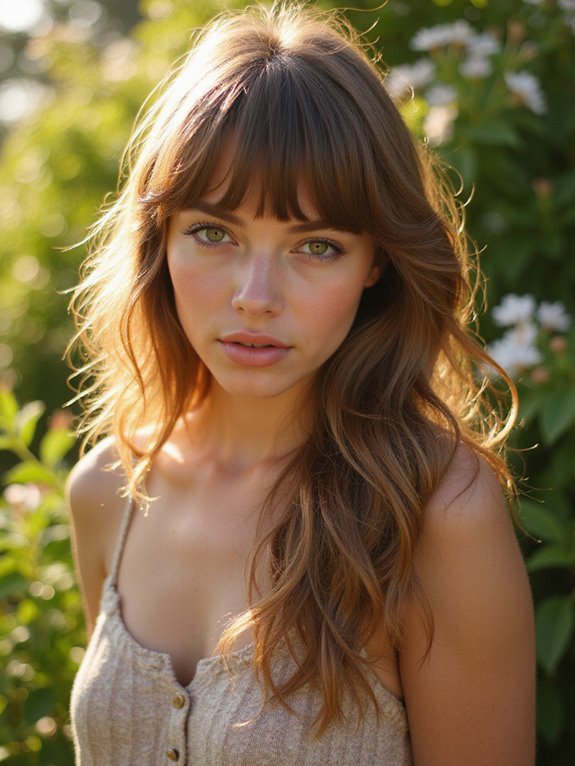 golden honey crown bangs