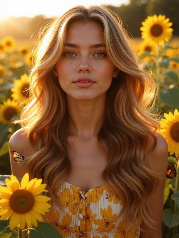 golden honey hair lowlights