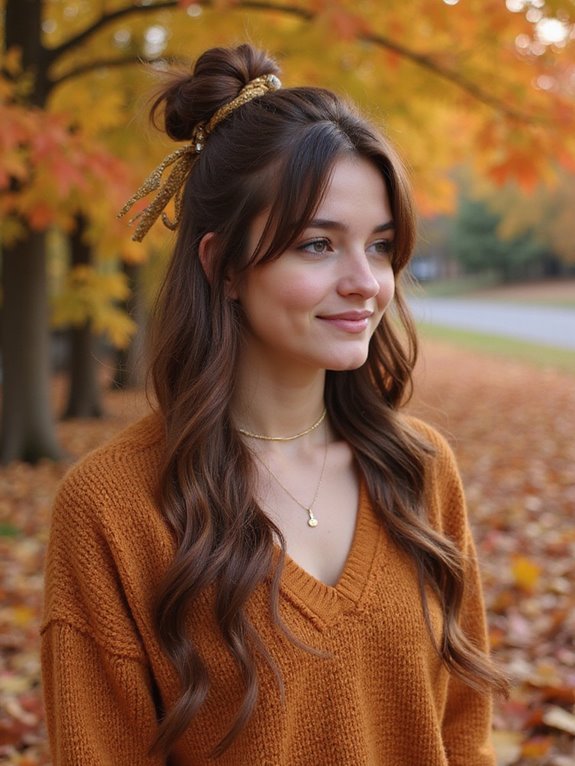 half up bun tutorial