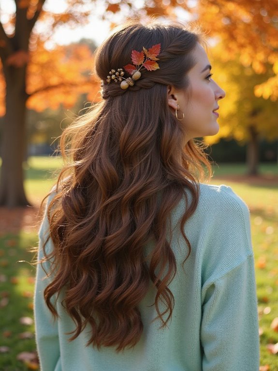 half up half down curls