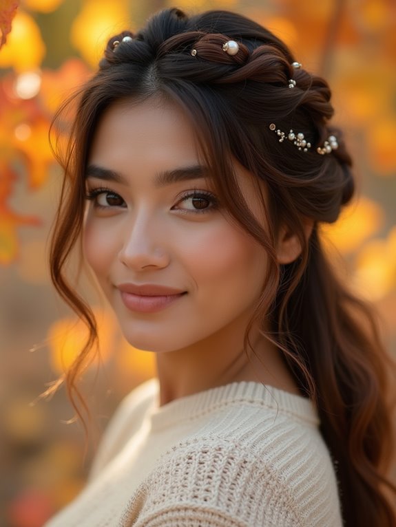 half up half down hairstyle