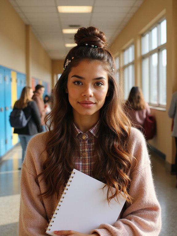 half up half down hairstyle