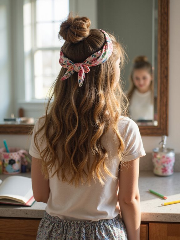 half up half down hairstyle tutorial