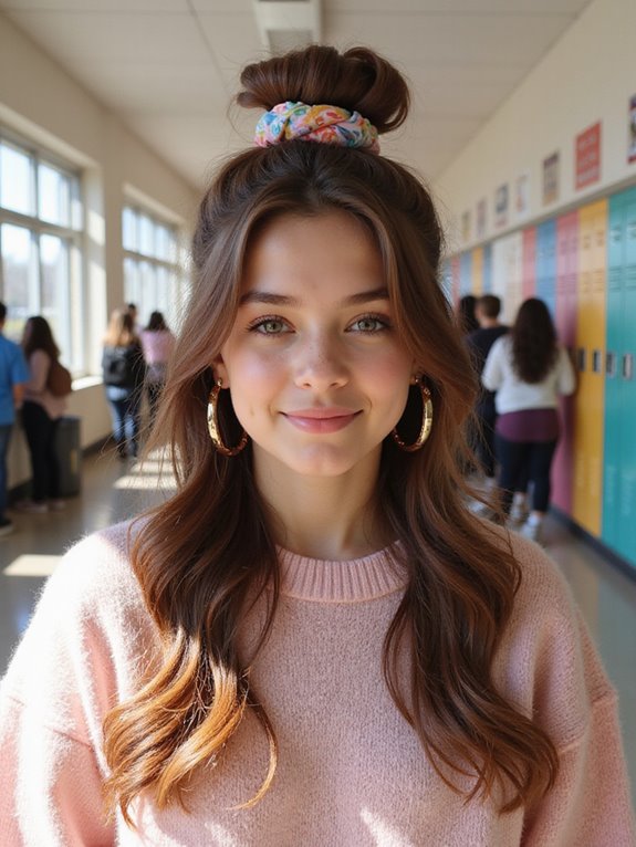 half up half down style