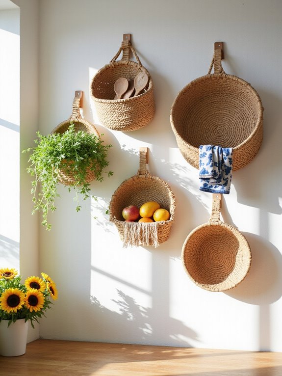 hanging baskets for organization