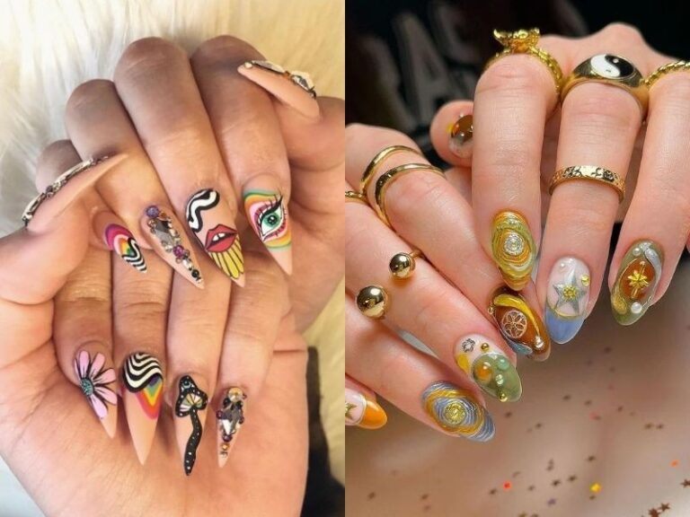27 Stunning Hippie Nails That Channel Boho Vibes And Free-Spirited Style!