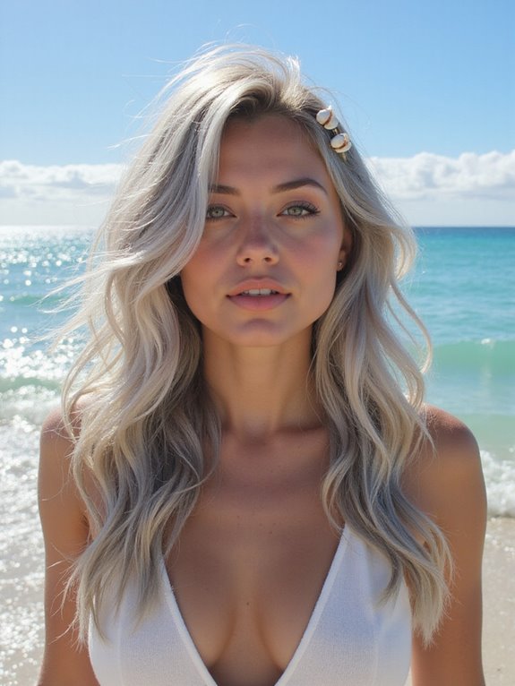 cool platinum summer hairstyle
