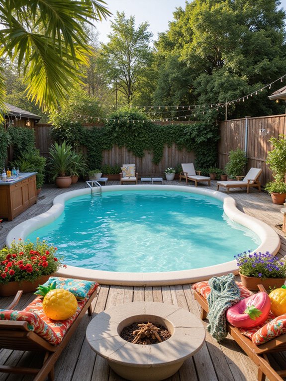 inflatable pool for relaxation