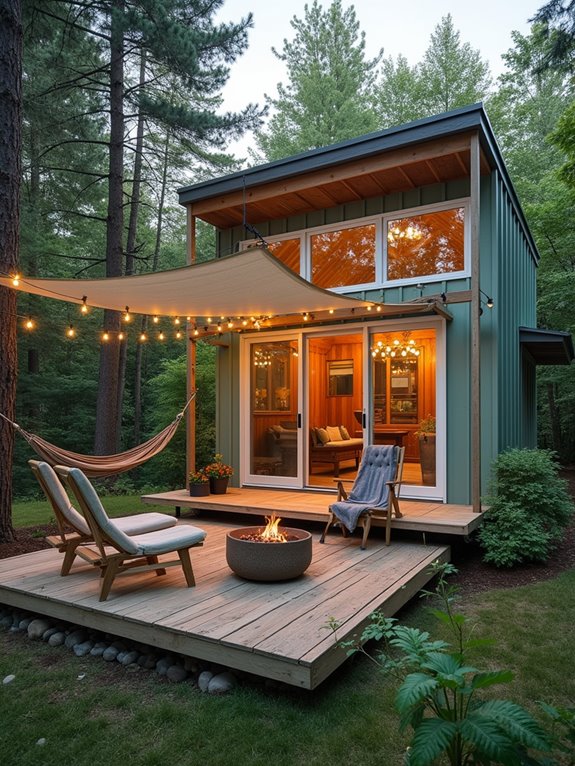 inviting outdoor relaxation space