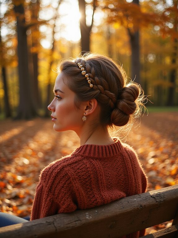 knit braid textured updo