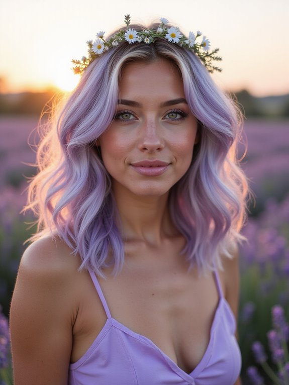 lavender hair transformation trend