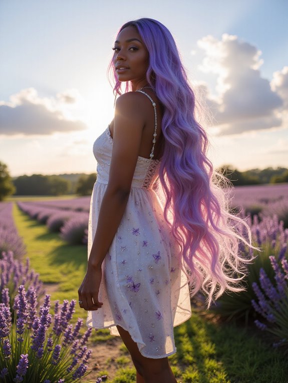 lavender summer hair transformation