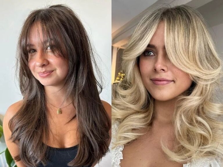 Layered Hair With Curtain Bangs Styles You Need To Try!