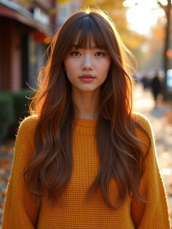 layered bangs for elegance