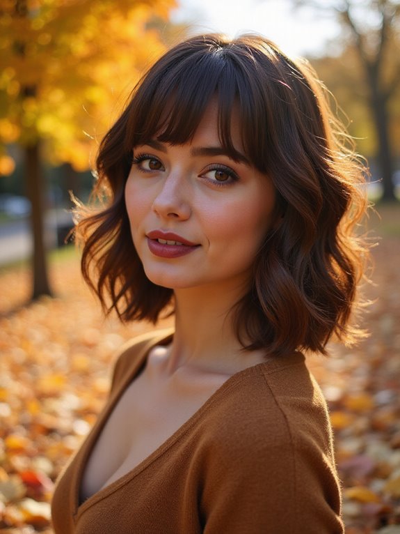 layered bangs for fall