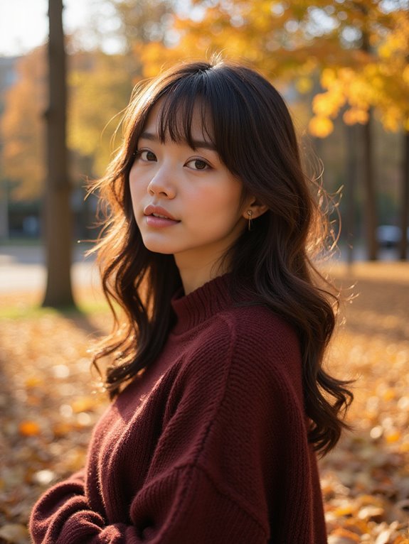 layered bangs with tresses