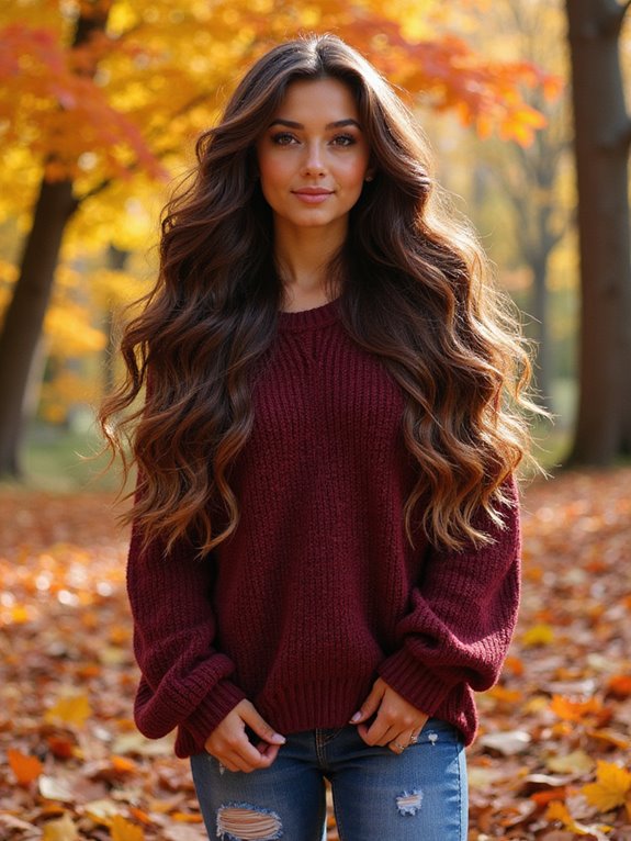 layered cascading waves hairstyle