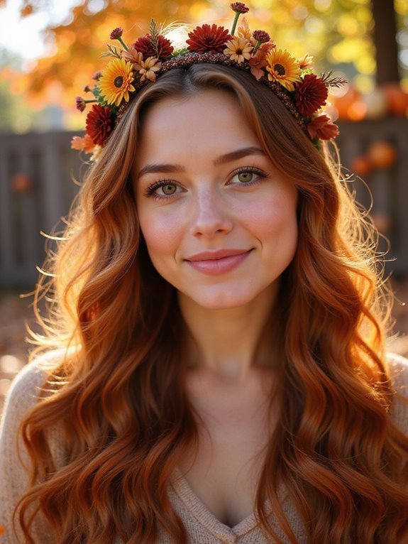 layered curls with headband