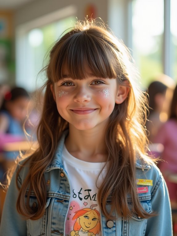 layered curtain bangs style