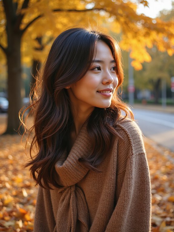 layered cut warm highlights